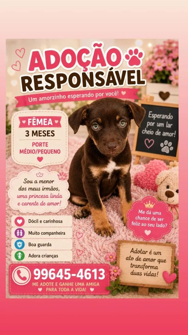 Cachorro raça SRD-ViraLata idade 2 a 6 meses nome filhotes