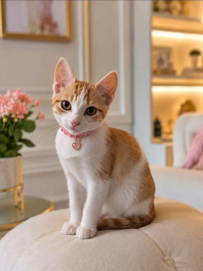 Gato raça SRD-ViraLata idade 2 a 6 meses nome Milka