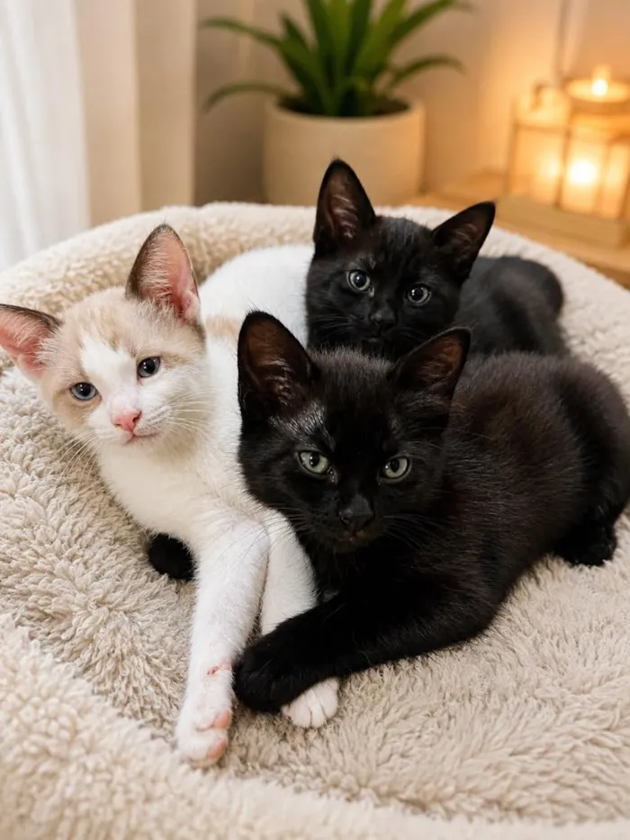 Gato raça SRD-ViraLata idade 2 a 6 meses nome Família dos 4 