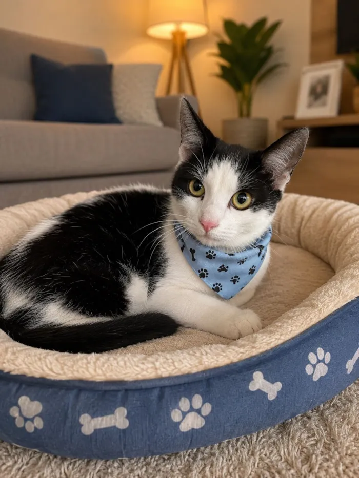 Gato raça SRD-ViraLata idade 7 a 11 meses nome Bento