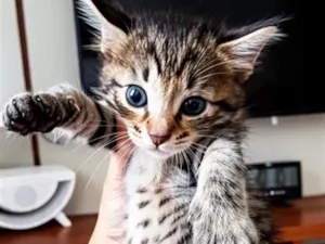 Gato raça SRD-ViraLata idade 2 a 6 meses nome Gatinhos para doação!