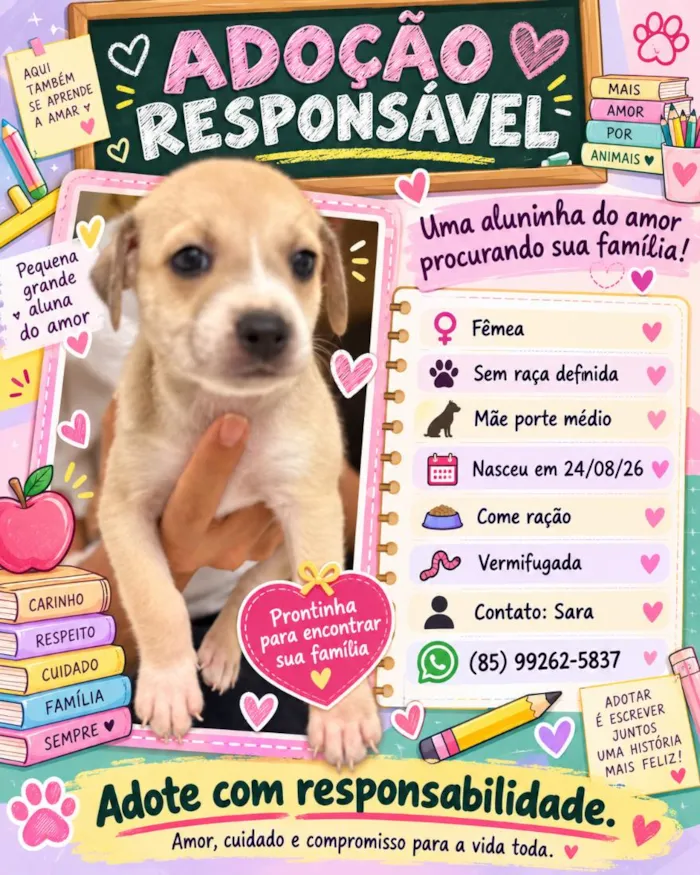 Cachorro raça SRD-ViraLata idade Abaixo de 2 meses nome Filhote