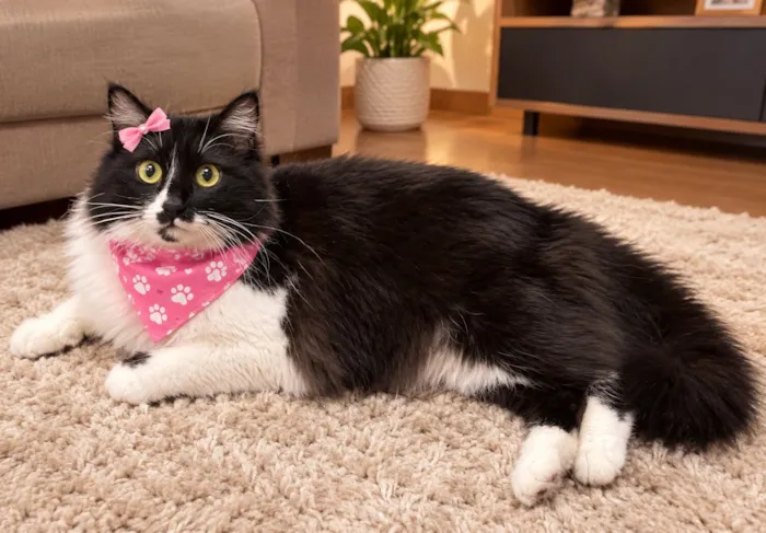 Gato raça SRD-ViraLata idade 7 a 11 meses nome Stella 