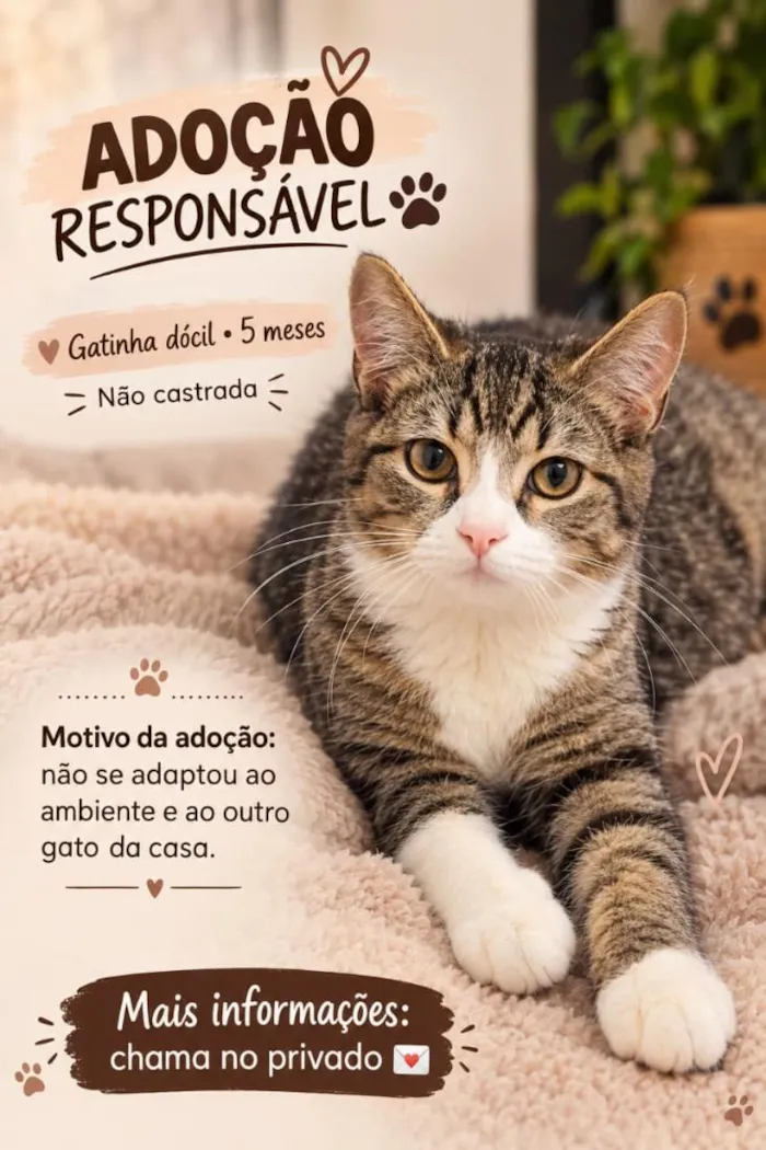 Gato raça SRD-ViraLata idade 1 ano nome estrela 