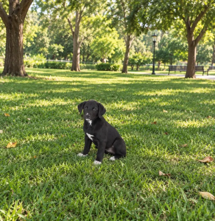 Cachorro raça SRD-ViraLata idade 2 a 6 meses nome Théo