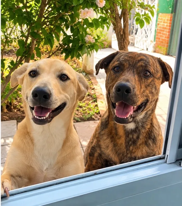 Cachorro raça SRD-ViraLata idade 1 ano nome GORDO & MADU 