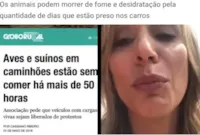 Luisa Mell faz apelo para que os caminhoneiros em greve alimentem os animais nas carretas.