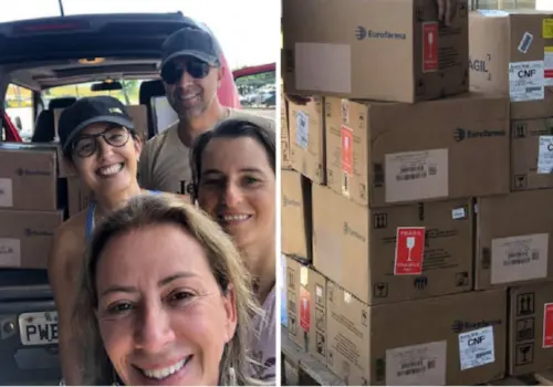 Veterinária de Santa Catarina chega a Brumadinho com 300 Kg de medicamentos doados.