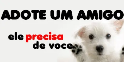 Aumigos,
Sábado teremos evento de adoção!!!
Lindos peludos, castrados, vacinados e vermifugados!
Para adotar é necessário ser maior de idade, levar xerox do CPF, do RG e do comprovante de residência.
Passar por uma entrevista para saber se o cachorro