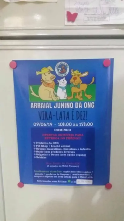 Bairro Tucuruvi
Ajude a o n g vira lata é dez
Domingo de 10:00 a 17:00
Daqui a 2 dias · 12–Rua Paulo de Faria, 600