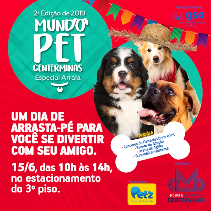 Participe da feira de adoção no Centerminas em 15/06, das 10h às 14h! Venha conhecer a Annie e outros pets que buscam um lar cheio de amor!