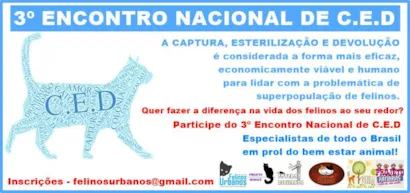 A CAPTURA, ESTERILIZAÇÃO e DEVOLUÇÃO é considerada como a forma mais eficaz, humana e economicamente viavel de lidar com a problematica de superpopulação de felinos nas ruas.
O C.E.D lida com os gatos ferais, ariscos e invisiveis.
Quer fazer a diferen