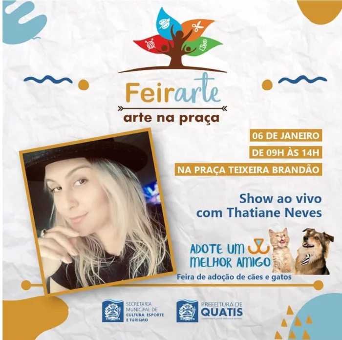 ???? Venha viver um dia de pura emoção e amor animal na Feirarte - arte na praça! ????

Quatis se ilumina com a bondade e a alegria de encontrar um lar para nossos amigos de quatro patas. Convidamos você e sua família para um evento muito especial: a Fe