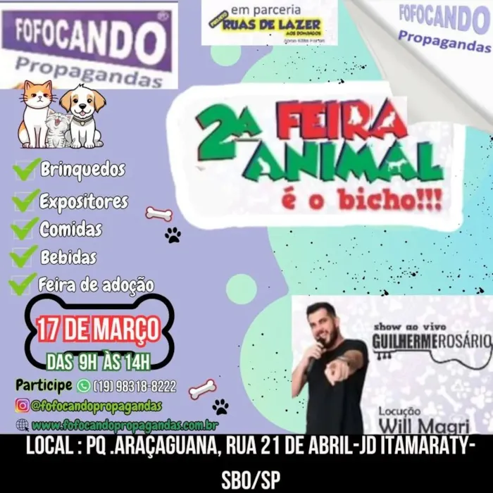 2ª Feira Animal Araçariguama - Encontre seu novo amigo!