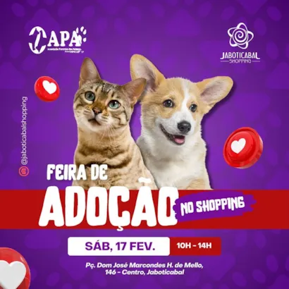 Feira de Adoção de Animais: Encontre seu Novo Amigo em Jaboticabal!
