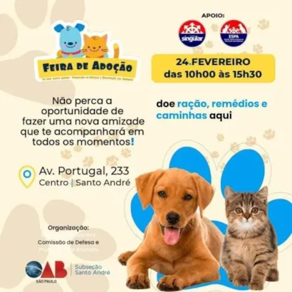 Feira de Adoção em Santo André: Encontre seu Novo Amigo!