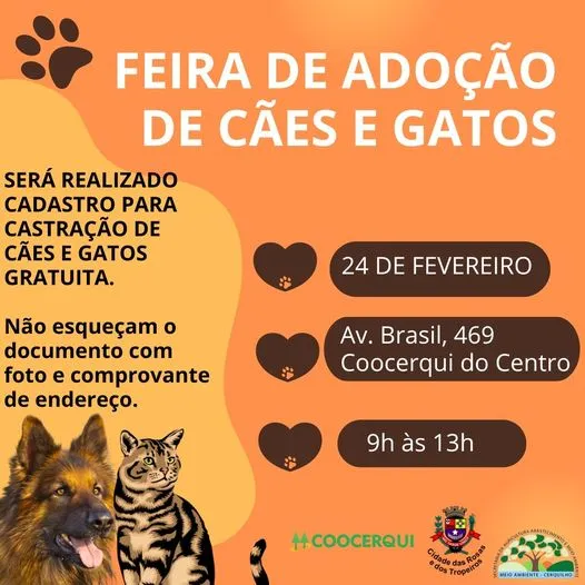 Encontre seu Novo Amigo Pet! Adoção de Cães e Gatos em Cerquilho