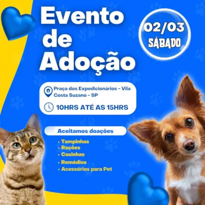 Adote Amor! Grandioso Evento de Adoção de Animais em Suzano!