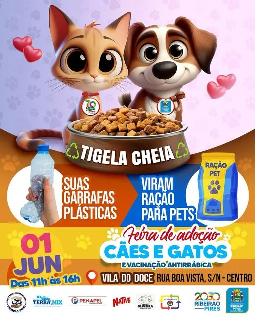 Tigela Cheia: Feira de Adoção de Cães e Gatos em Ribeirão Pires