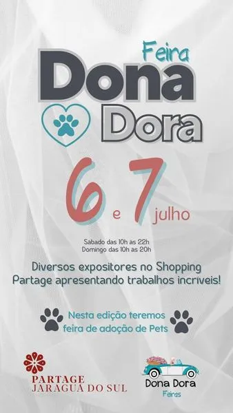 Feira Dona Dora: Encontre seu novo amigo em Jaraguá do Sul!