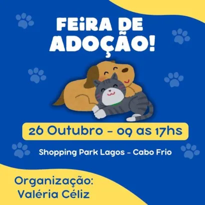 Amor e Lar Novo em Cabo Frio: Feira de Adoção de Animais!