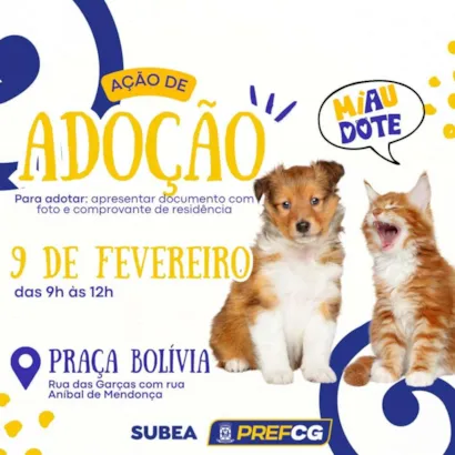 Encontre seu Novo Amigo: Grande Ação de Adoção na Praça Bolívia!