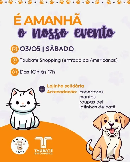 Adote um Novo Amigo: Evento de Adoção de Animais em Taubaté!
