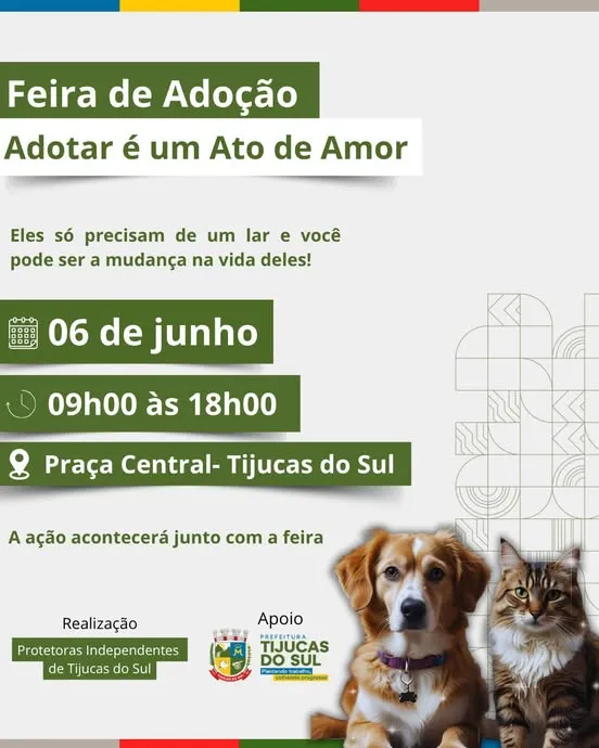Venha Fazer a Diferença: Feira de Adoção de Animais em Tijucas do Sul!