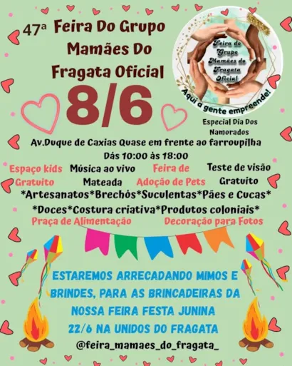 47ª Feira do Grupo Mamães do Fragata: Adoção de Pets e Muito Mais