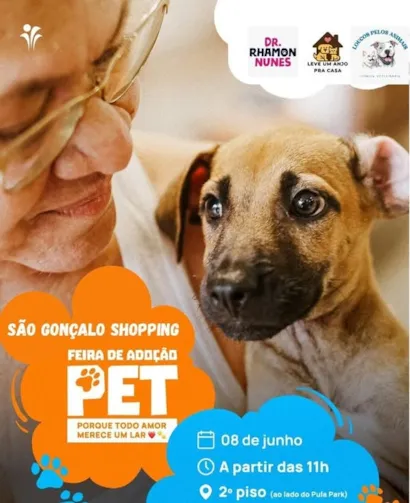 Adote um Amigo: Feira de Adoção de Animais no São Gonçalo Shopping