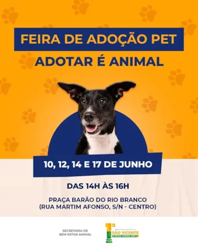 Encontre seu novo amigo na Feira de Adoção Pet em São Vicente!