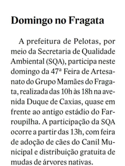 Feira de Adoção de Cães e Distribuição de Mudas em Pelotas