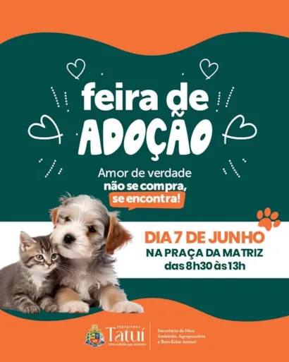 Adote um Amigo: Feira de Adoção em Tatuí