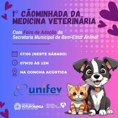 Adoção Animal e Cãominhada Incrível em Votuporanga