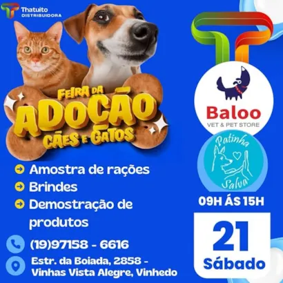 Feira de Adoção de Cães e Gatos: Venha Fazer a Diferença!