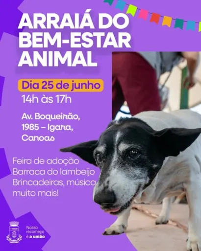 Arraiá do Bem-Estar Animal 2025: Feira de Adoção e Diversão!