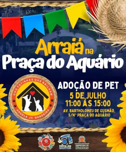 Arraiá na Praça do Aquário: Feira de Adoção de Pets