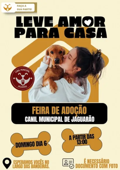 Leve Amor Para Casa: Feira de Adoção em Jaguarão