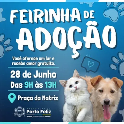 Encontre seu Novo Companheiro na Feirinha de Adoção em Porto Feliz!