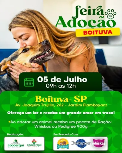 Encontre seu Novo Melhor Amigo na Feira de Adoção em Boituva!