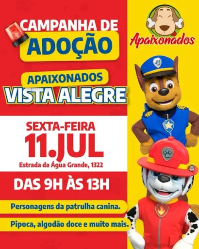 Venha se Apaixonar e Adotar em Vista Alegre!