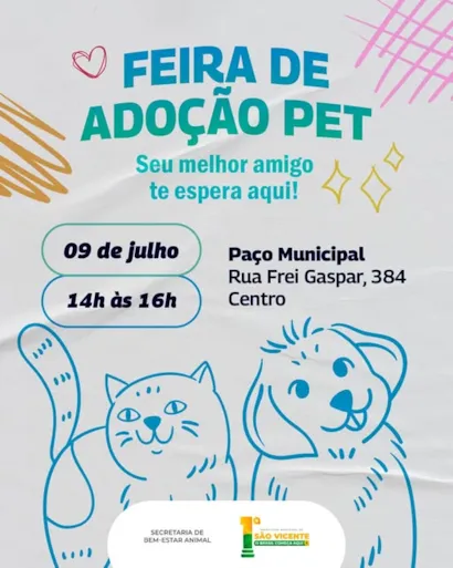 Feira de Adoção Pet em São Vicente