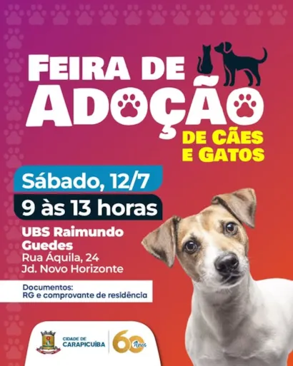 Adote um Amigo de Quatro Patas na Feira de Adoção!