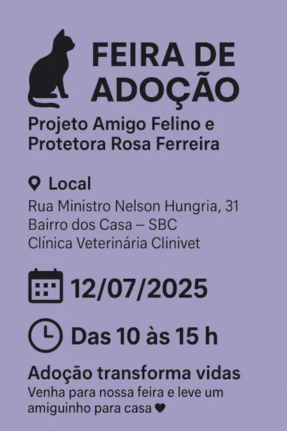 Transforme uma Vida na Feira de Adoção