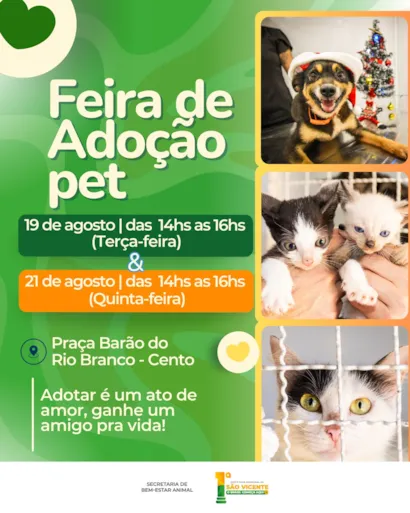 Feira de Adoção Pet em São Vicente