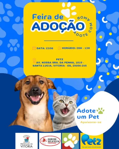 Feira de Adoção de Animais na Petz - Vitória/ES