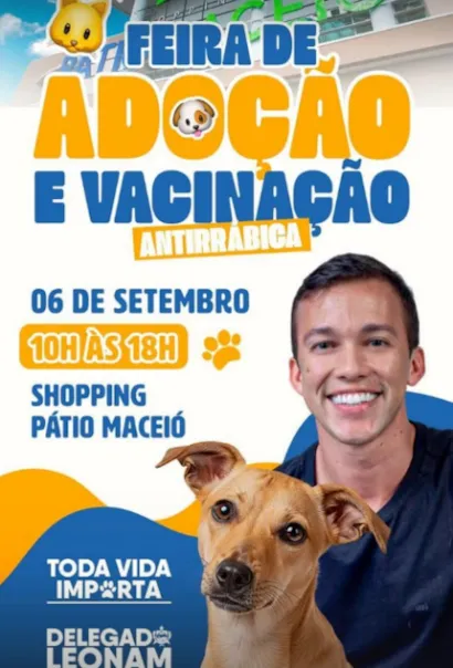 Feira de Adoção e Vacinação Antirrábica Pet no Shopping Pátio Maceió