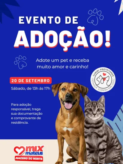 Evento de Adoção de Animais Cariri Protetores