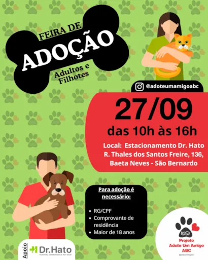 Feira de Adoção de Animais - Adote um Amigo ABC