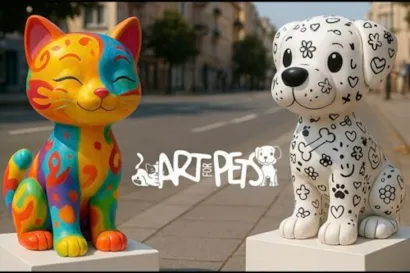 ART FOR PETS: Exposição de esculturas de cães e gatos para promover adoção responsável